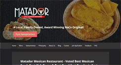 Desktop Screenshot of matadorgrill.com