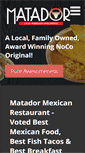 Mobile Screenshot of matadorgrill.com